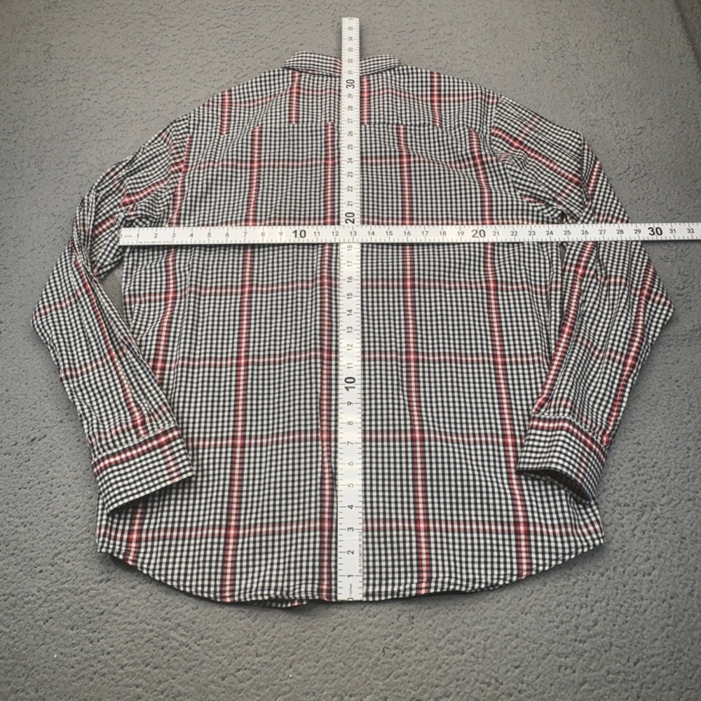 LRG Lifted Research Group Shirt Mens 2XL Navy Red Plaid Streetwear Retro Rare - Picture 7 of 9